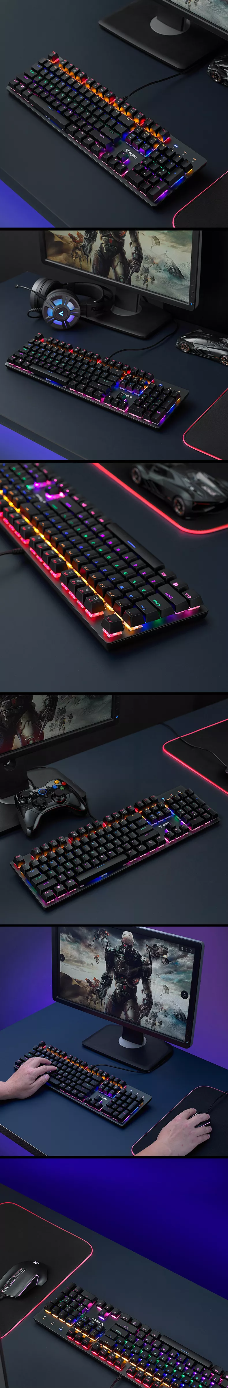 Rapoo V500 SE Mechanical Keyboard (Blue Switch)